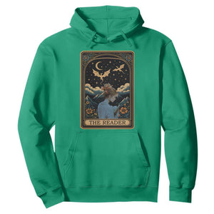 Funny The Reader Tarot Card Hoodie Girl Reading Fantasy Book TS12 Irish Green Print Your Wear