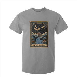 Funny The Reader Tarot Card T Shirt For Kid Girl Reading Fantasy Book TS12 Sport Gray Print Your Wear