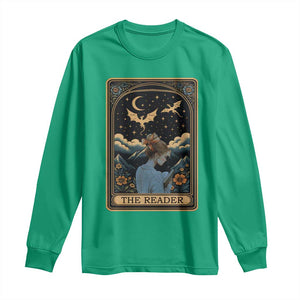 Funny The Reader Tarot Card Long Sleeve Shirt Girl Reading Fantasy Book TS12 Irish Green Print Your Wear