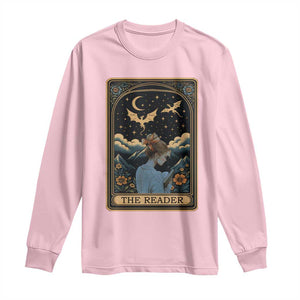 Funny The Reader Tarot Card Long Sleeve Shirt Girl Reading Fantasy Book TS12 Light Pink Print Your Wear