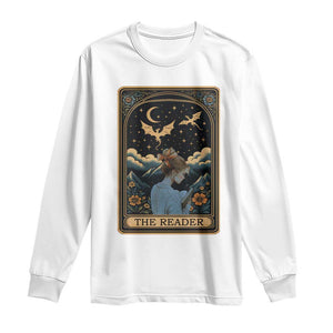 Funny The Reader Tarot Card Long Sleeve Shirt Girl Reading Fantasy Book TS12 White Print Your Wear