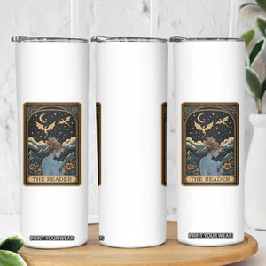Funny The Reader Tarot Card Skinny Tumbler Girl Reading Fantasy Book TS12 Print Your Wear
