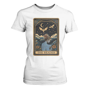 Funny The Reader Tarot Card T Shirt For Women Girl Reading Fantasy Book TS12 White Print Your Wear