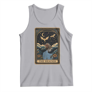 Funny The Reader Tarot Card Tank Top Girl Reading Fantasy Book TS12 Athletic Heather Print Your Wear