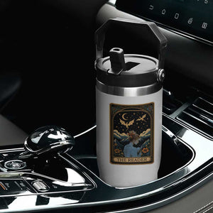 Funny The Reader Tarot Card Flip Straw Tumbler Girl Reading Fantasy Book TS12 Print Your Wear