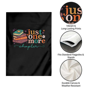 Just One More Chapter Garden Flag Cute Pastel Bookworm Girl Reader TS12 Print Your Wear