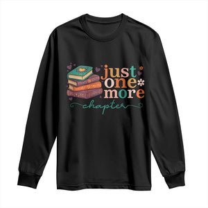 Just One More Chapter Long Sleeve Shirt Cute Pastel Bookworm Girl Reader TS12 Black Print Your Wear