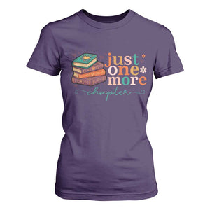 Just One More Chapter T Shirt For Women Cute Pastel Bookworm Girl Reader TS12 Purple Print Your Wear