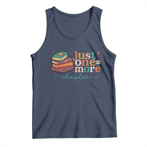 Just One More Chapter Tank Top Cute Pastel Bookworm Girl Reader TS12 Navy Print Your Wear