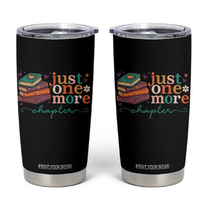 Just One More Chapter Tumbler Cup Cute Pastel Bookworm Girl Reader TS12 Black Print Your Wear