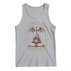 Fantasy Book Lover Tank Top A Book A Day Keeps The Mental Breakdown Away TS12 Athletic Heather Print Your Wear