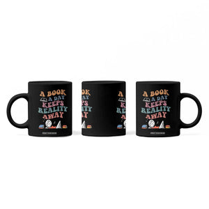 A Book A Day Keeps Reality Away Coffee Mug Cute Girl Book Lover TS12 Print Your Wear