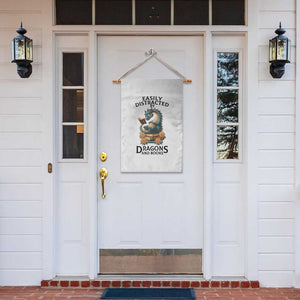 Easily Distracted By Dragon And Books Garden Flag Cute Book Lover Gift TS12 Print Your Wear