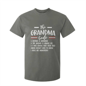 The Grandma Code T Shirt For Kid Humorous Grandmother Rules Graphic