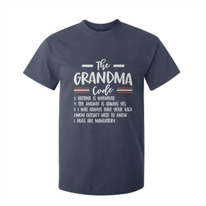 The Grandma Code T Shirt For Kid Humorous Grandmother Rules Graphic