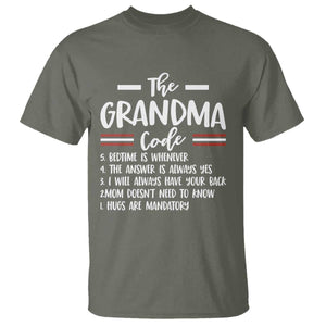 The Grandma Code T Shirt Humorous Grandmother Rules Graphic