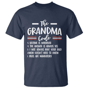 The Grandma Code T Shirt Humorous Grandmother Rules Graphic