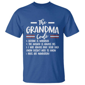 The Grandma Code T Shirt Humorous Grandmother Rules Graphic