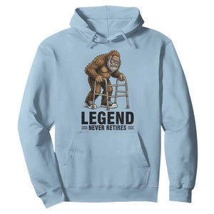 Funny Old Bigfoot Retirement Gift Hoodie Legend Never Retires
