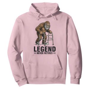 Funny Old Bigfoot Retirement Gift Hoodie Legend Never Retires