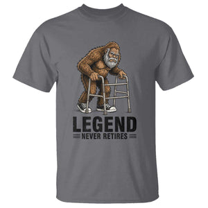 Funny Old Bigfoot Retirement Gift T Shirt Legend Never Retires