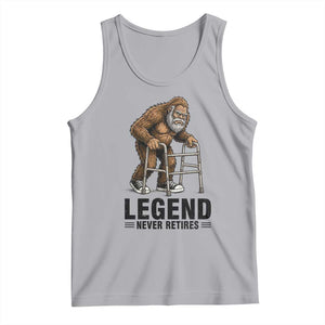 Funny Old Bigfoot Retirement Gift Tank Top Legend Never Retires