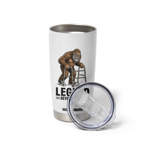 Funny Old Bigfoot Retirement Gift Tumbler Cup Legend Never Retires
