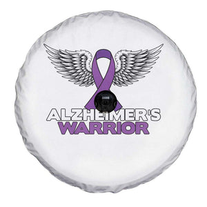 Alzheimers Warrior Spare Tire Cover Purple Ribbon Angel Wings Memory Support Gift