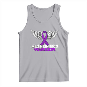 Alzheimers Warrior Tank Top Purple Ribbon Angel Wings Memory Support Gift