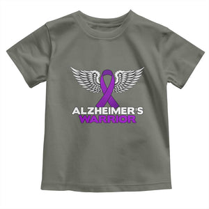 Alzheimers Warrior Toddler T Shirt Purple Ribbon Angel Wings Memory Support Gift