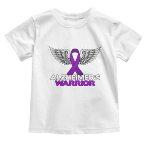 Alzheimers Warrior Toddler T Shirt Purple Ribbon Angel Wings Memory Support Gift