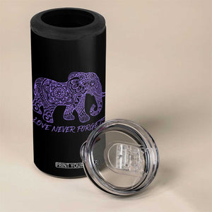 Love Never Forgets Elephant Mandala 4 in 1 Can Cooler Tumbler Animal Lover Gift