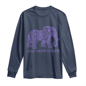 Love Never Forgets Elephant Mandala Long Sleeve Shirt Animal Lover Gift