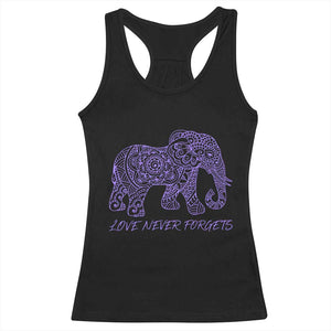 Love Never Forgets Elephant Mandala Racerback Tank Top Animal Lover Gift
