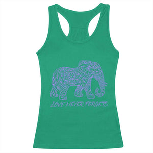 Love Never Forgets Elephant Mandala Racerback Tank Top Animal Lover Gift