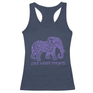 Love Never Forgets Elephant Mandala Racerback Tank Top Animal Lover Gift
