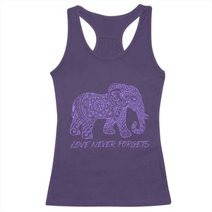 Love Never Forgets Elephant Mandala Racerback Tank Top Animal Lover Gift