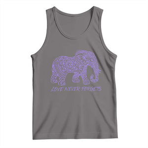 Love Never Forgets Elephant Mandala Tank Top Animal Lover Gift
