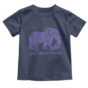 Love Never Forgets Elephant Mandala Toddler T Shirt Animal Lover Gift
