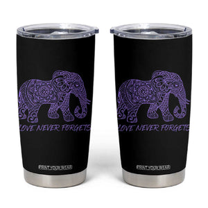 Love Never Forgets Elephant Mandala Tumbler Cup Animal Lover Gift