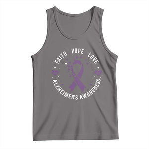 Faith Hope Love Purple Ribbon Tank Top End Alzheimers Butterfly Graphic