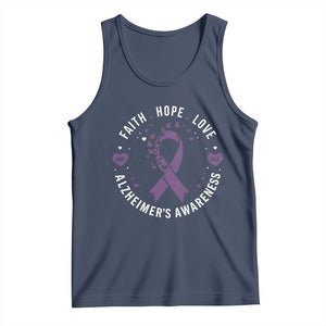 Faith Hope Love Purple Ribbon Tank Top End Alzheimers Butterfly Graphic