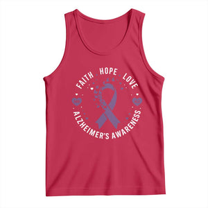 Faith Hope Love Purple Ribbon Tank Top End Alzheimers Butterfly Graphic