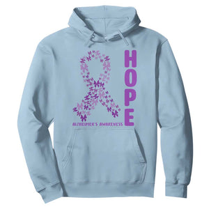 Hope Alzheimer's Awareness Purple Butterfly Ribbon Support Hoodie