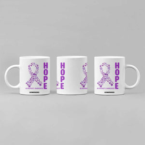 Hope Alzheimer's Awareness Purple Butterfly Ribbon Support Coffee Mug