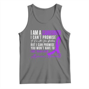 Alzheimer's Caregiver Support Tank Top Purple Ribbon Hope Graphic