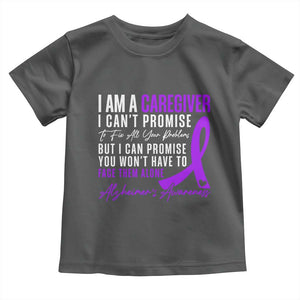 Alzheimer's Caregiver Support Toddler T Shirt Purple Ribbon Hope Graphic