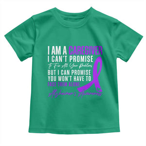 Alzheimer's Caregiver Support Toddler T Shirt Purple Ribbon Hope Graphic