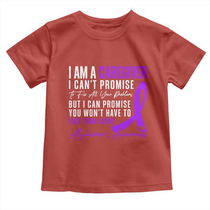 Alzheimer's Caregiver Support Toddler T Shirt Purple Ribbon Hope Graphic