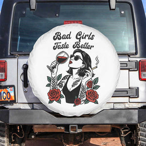 Bad Girls Taste Better Spare Tire Cover Tattoo Girl Adult Humor Gift TS12 No hole White Print Your Wear